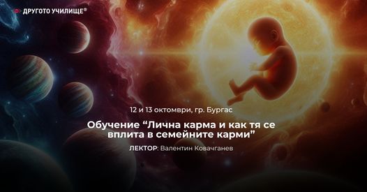 Обучение на тема: „Какво е лична карма и как тя се вплита в семейните карми“ в гр. Бургас